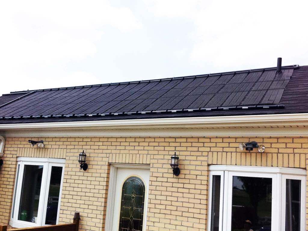 solar pool heater roof
